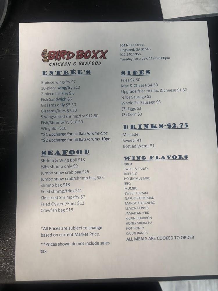 Bird Boxx Gizzards & 10 Shrimp
